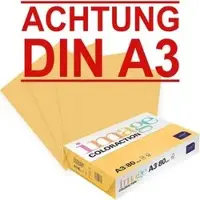 Image Antalis Kopierpapier Coloraction Hawai, A3, 80g/qm, goldgelb, 500 Blatt