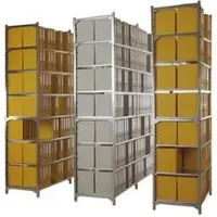 Manuflex Anbauregal Budget, RA2576, für Aktenregal, 7 Ordnerhöhen, 96 x 260 x 60cm Doppelregal, silber