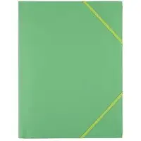 D.Rect Eckspanner 9085, A4, Kunststoff, grün, 3 Einschlagklappen, 6 Stück