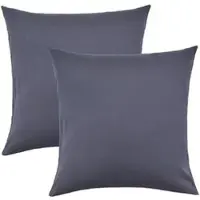 NatureMark Kissenbezug Jersey, anthrazit, aus Baumwolle, 40x40 cm, 2 Stück