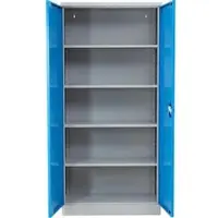 G-Office Aktenschrank FLC.19/N, aus Metall, abschließbar, 92 x 195 x 42 cm (B/H/T), lichtblau / grau