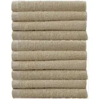Dyckhoff Handtuch Kristall Set, beige, 30 x 50 cm, Gästetuch mit Bordüre, aus 100% Baumwolle, 380 g/m2, 10 Stück