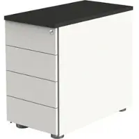 Kerkmann Standcontainer Move, weiß / anthrazit, mit 4 Schubladen, abschließbar, Tiefe 80cm