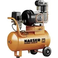 Kaeser Kompressor CLASSIC 210/25 W, 74 dB(A), 1100 W, 230V, 10 bar, mit Druckminderer & Manometer, Kesselinhalt 25L
