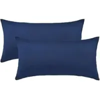 NatureMark Kissenbezug Jersey, Navy blau, aus Baumwolle, 40x80 cm, 2 Stück