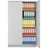 G-Office Aktenschrank FLC/N.192x50, aus Metall, abschließbar, 120 x 195 x 50 cm (B/H/T), lichtgrau