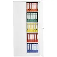 G-Office Aktenschrank FLC.196/N, aus Metall, abschließbar, 92 x 195 x 60 cm (B/H/T), weiß