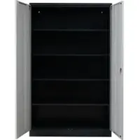 G-Office Aktenschrank FLC.19/N, aus Metall, abschließbar, 92 x 195 x 42 cm (B/H/T), grau / anthrazit