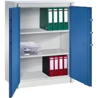 C+P CP-Möbel Aktenschrank Certos, 1171-000, aus Metall, feuerfest, abschließbar, 93 x 122,6 x 50 cm (B/H/T), blau / lichtgrau