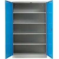 G-Office Aktenschrank FLC/N.192x50, aus Metall, abschließbar 120 x 195 x 50 cm (B/H/T), lichtblau / lichtgrau