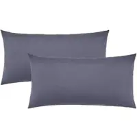 NatureMark Kissenbezug Jersey, anthrazit, aus Baumwolle, 40x80 cm, 2 Stück