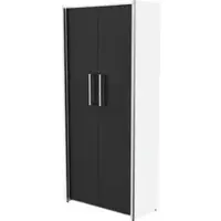 Kerkmann Aktenschrank Aveto, aus Holz, abschließbar, 80 x 183 x 38 cm (B/H/T), anthrazit / weiß