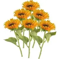 Creativ Green Kunstblume Sonnenblume, gelb, Höhe 48 cm, 6 Stück