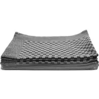 Zöllner Geschirrtuch Carola 46 x 70 cm, 100% Baumwolle, weiß-schwarz, kariert, 10 Stück