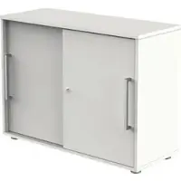 Kerkmann Schiebetürenschrank Move, abschließbar, aus Holz mit 1 Fachboden, 100 x 75 x 40 cm (B/H/T), weiß