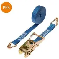 CONACORD Spanngurt 521150, mit Haken & Ratsche, 5m x 25mm, blau, Kantenschutz, Zurrkraft bis 500kg
