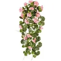 Creativ Green Kunstblume Geranien-Ranke, UV-beständig, rosa, hängend, Höhe 80 cm