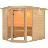 Karibu Sauna »Kohila 3«, für 4 Personen, ohne Ofen - beige