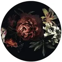Wallart K&L Wall Art Vliestapete »Runde Vliestapete«, Vintage Rosen Blumenbouquet, mehrfarbig, matt - bunt