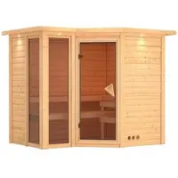 Karibu Sauna »Kunda«, für 4 Personen, ohne Ofen - beige