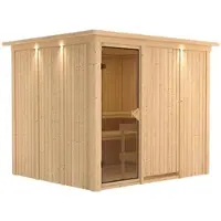 Karibu Sauna »Jöhvi«, für 4 Personen, ohne Ofen - beige