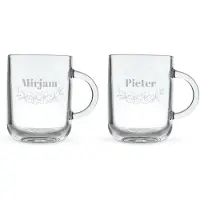 Yoursurprise Teeglas mit Gravur - runde Form (2 Stück)