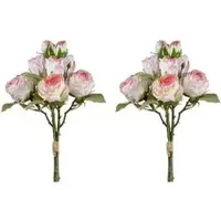 Creativ Green Kunstblume Vintagerosenbund, rosa, Höhe 54 cm, 2 Stück