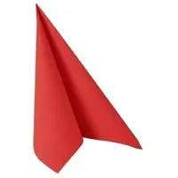 Papstar Servietten Royal Collection, 5 x 50 Stück, 1/4-Falz, Stoffoptik, 400 x 400 mm, Papier, rot