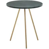 FineBuy Beistelltisch Sofatisch Echter Marmor Ø 38 cm Tisch Wohnzimmertisch Rund
