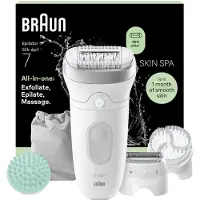 Braun Silk-épil 7 Silk·épil 7 SkinSpa 7-081, Weiß, 40 Pinzette, MicroGrip, Depilation, Exfoliation, Rasieren, Akku, 100 - 240 V