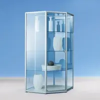 BST Eckglasvitrine 6-Eck abschließbar