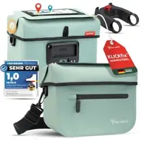 MIVELO Wasserdichte Lenkertasche mit Handyfach 7L „BOB“ - Mint - Bestseller,oft gekauft