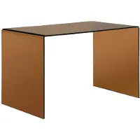 Vente-unique Schreibtisch – getöntes Sicherheitsglas – Braun – ELSTRON