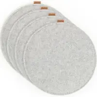 Miqio 4 er Set Sitzkissen 4 Sitzauflage mit Antirutschnoppen Ø 35 cm