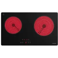 Klarstein Glaskeramikkochfeld - 60 cm, Slimline 2-Zonen VTC-Kochfeld Mit Touch-Bedienung, Digitaler Timer & Kindersicherung – Platzsparendes Keramik-Kochfeld Für Kompakte Küchen