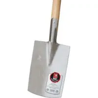 Ideal Spaten "Pionier" Grösse 2 Gärtner Form mit T-Stiel, Silber/Beige, 19.5 x 7 x 115 cm