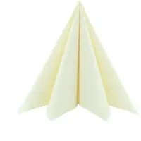 Sovie HORECA XL Serviette in Creme aus Linclass Airlaid, 1/4 Falz, 48 x 48 cm, 50 Stück