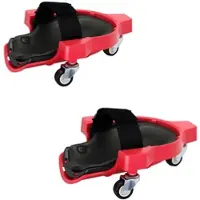 Relaxdays Knieschoner auf Rollen Kunststoff Rot Belastbar 50 kg 29,5 cm x 22 cm x 9 cm 1,4 kg
