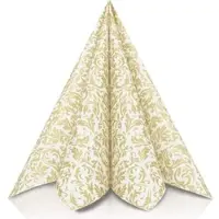 Mank Airlaid Serviette Ornaments in Gold, 40 x 40 cm, 50 Stück