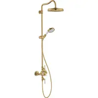 Hansgrohe Showerpipe Axor Montreux m TH, Kopfbrause, 240mm, 1j, brush. gol opt