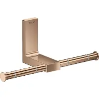 Hansgrohe AXOR Universal Rectangular Toilettenpapierhalter, Metall, doppelt, 42657