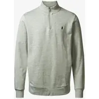 MCS Rundhalspullover "sweatshirt with half-zip MCClement", Herren, Gr. S, mélange, Obermaterial: 100% Baumwolle, Pullover Rundhalspullover
