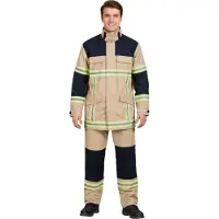 Maskworld Feuerwehr Kostüm für Erwachsene sandfarben