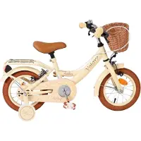 Volare Ashley Kinderfahrrad - Mädchen - 12 Zoll - Creme - Zwei Handbremsen