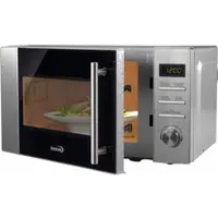 Hanseatic AG820CXC-PM 564196 Kompakter Mikrowellenherd mit Grill - 20L - 800W - Edelstahl