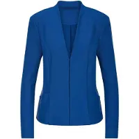 Goldner Viskoseblazer in Piqué-Optik in royalblau | Gr.: 40