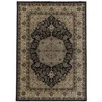 Carpetsale24 Orientteppich schwarz 160x230 cm – Kurzflor Teppich im klassischen Vintage Stil für Wohnzimmer, Schlafzimmer, Esszimmer