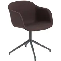 Muuto Fiber Armchair, swivel base with return, remix 373 / schwarz