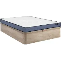 Vente-unique Bett mit Bettkasten - 140 x 190 cm - Natur hell - Taschenfederkernmatratze - Höhe 19 cm - DAYNI von YSMÉE