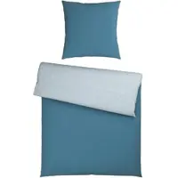 Momax Bettwäsche Chambray Stripes Blau/Weiß ca. 135x200cm